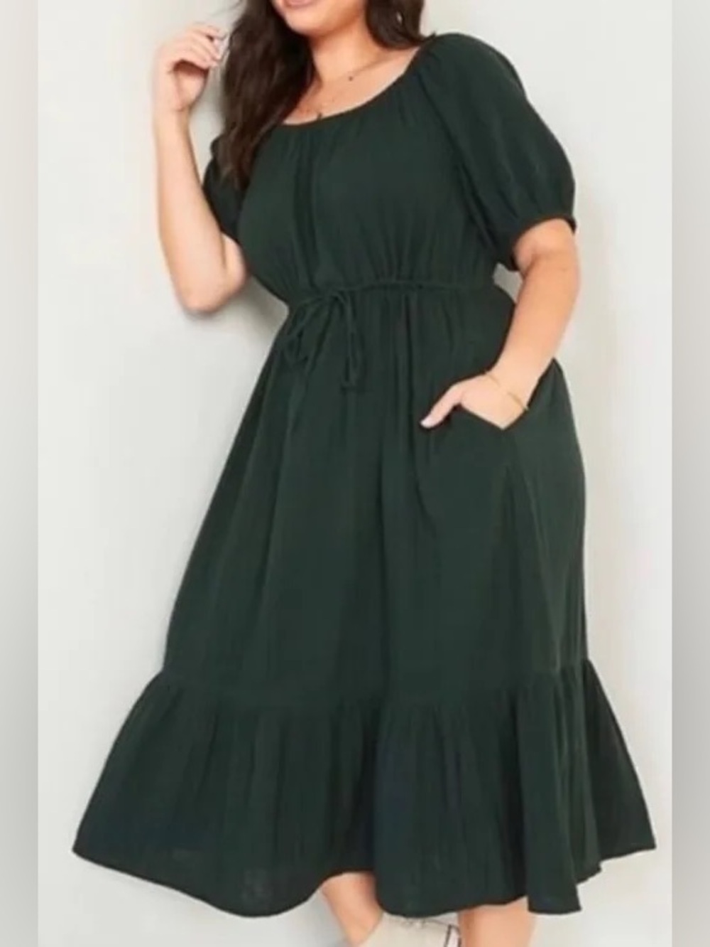 Old Navy Forest Green Maxi Dress